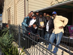J. Jimenez with a group of Oakland fathers at a recent Parent Cafe.