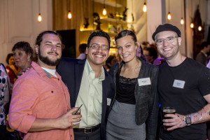 Gary, pictured with friends, at Tandem's Launch Party in August 2015.