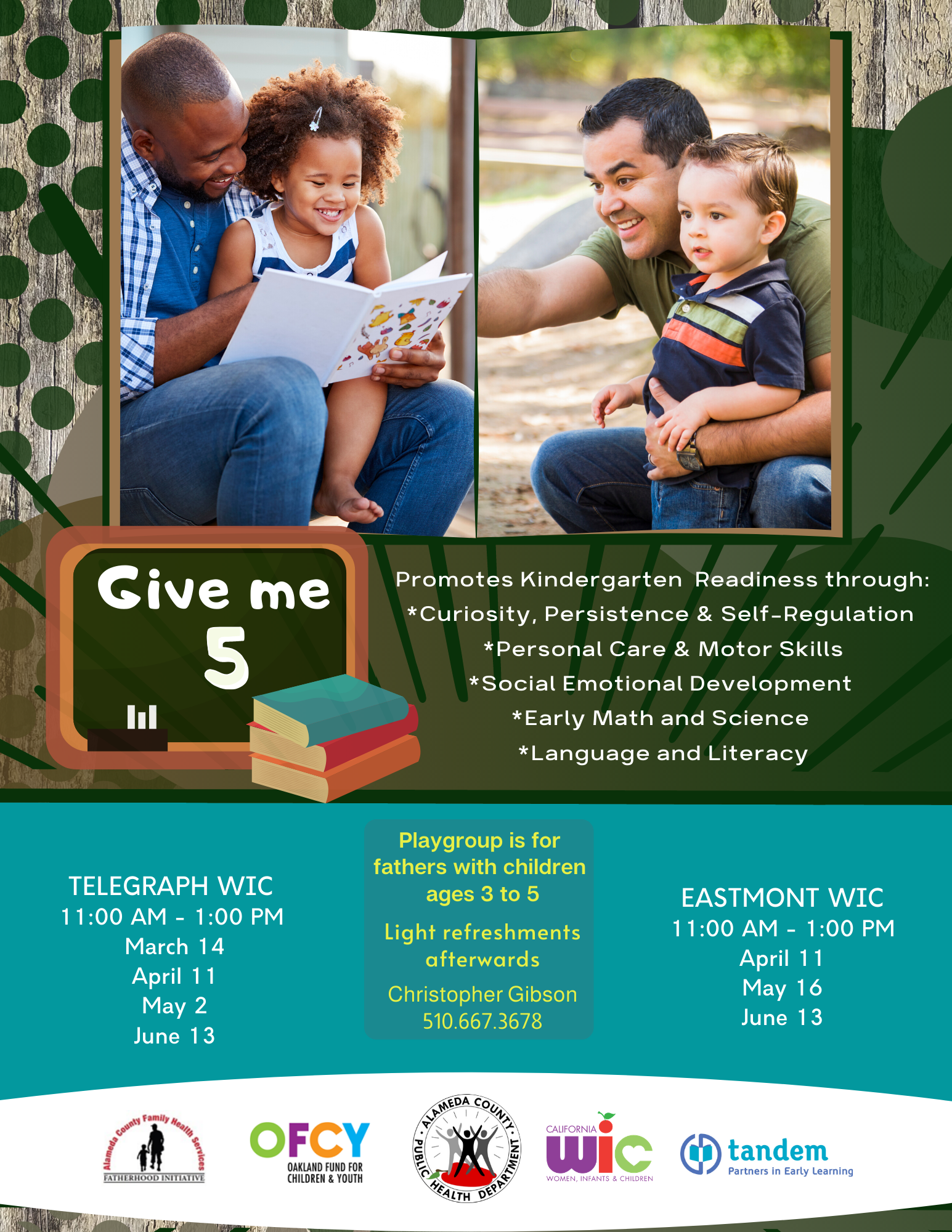 Free Give Me 5 Sessions for Fathers at Telegraph WIC